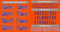 Orange Royal White Classic Authentic Baseball Jersey 3