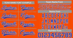 Orange Royal White Classic Authentic Baseball Jersey 3
