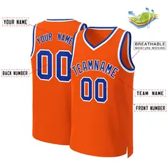 Orange Royal White Classic Basketball Jersey 2