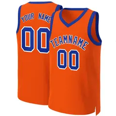 Orange Royal White Classic Basketball Jersey 1