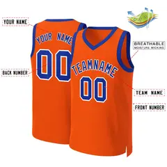 Orange Royal White Classic Basketball Jersey 2