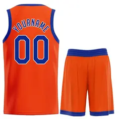 Men's Orange Royal White Classic Basketball Jersey 2