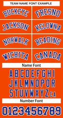 Orange Royal White Classic Basketball Jersey 3