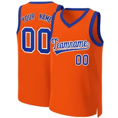 Orange Royal White Classic Basketball Jersey 1