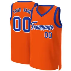 Orange Royal White Classic Basketball Jersey 1