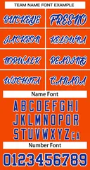 Orange Royal White Classic Basketball Jersey 3