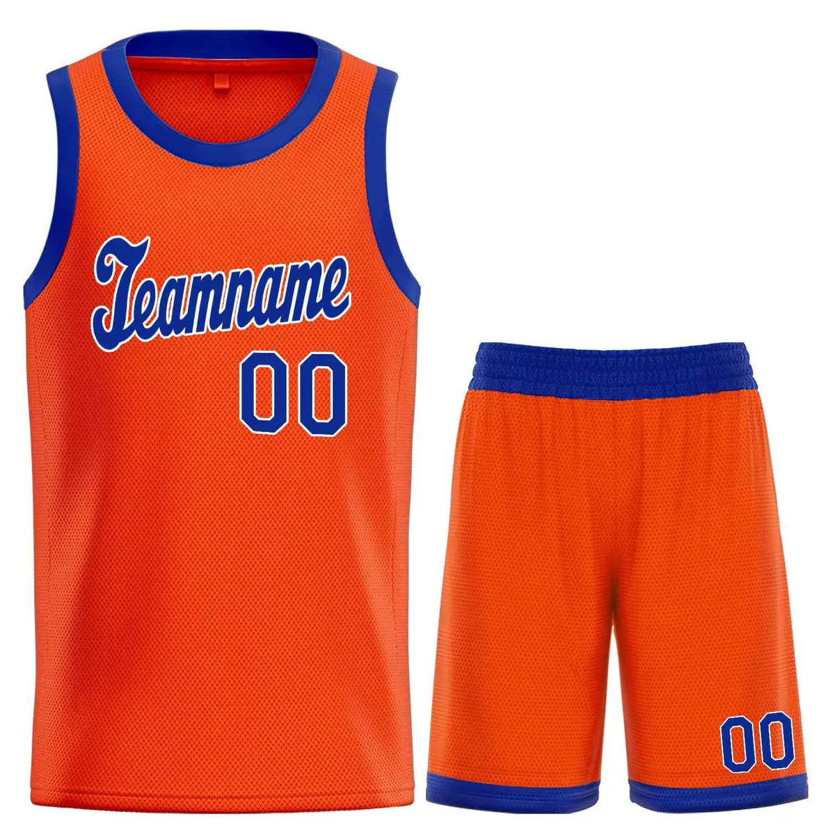 Orange Royal-White Classic Basketball Uniform Jersey
