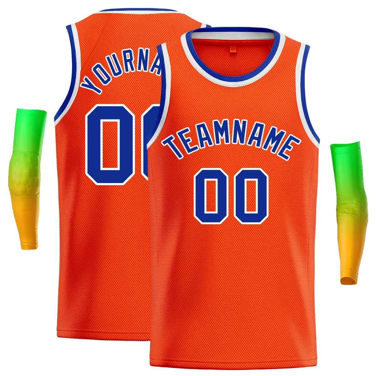 Orange Royal-White Classic Casual Basketball Jersey