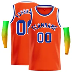 Orange Royal-White Classic Casual Basketball Jersey 1