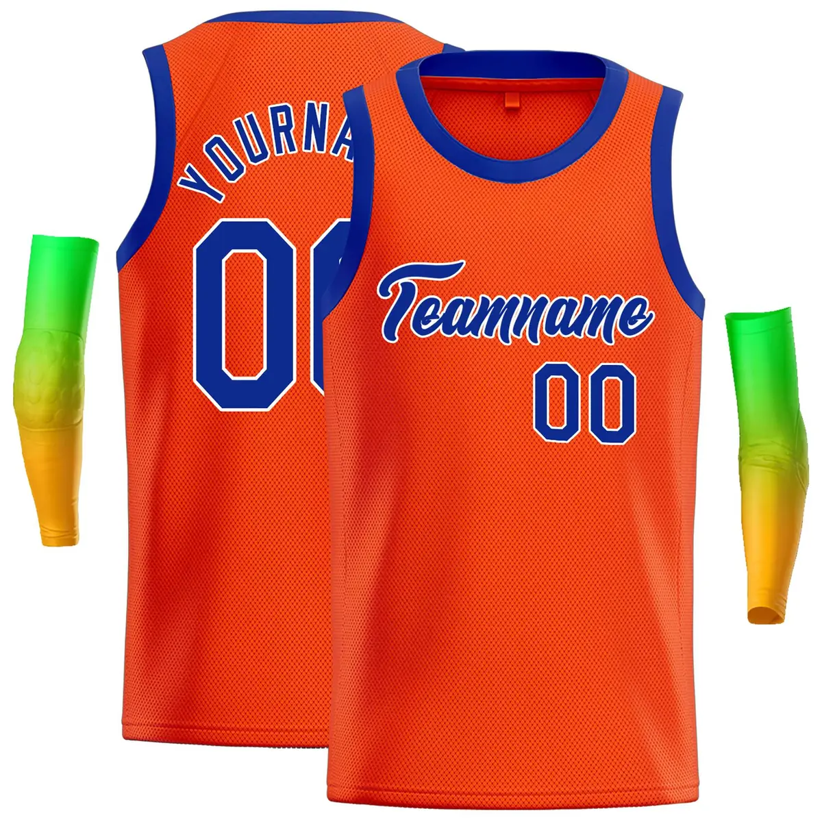 Orange Royal-White Classic Casual Basketball Jersey