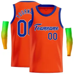 Orange Royal-White Classic Casual Basketball Jersey