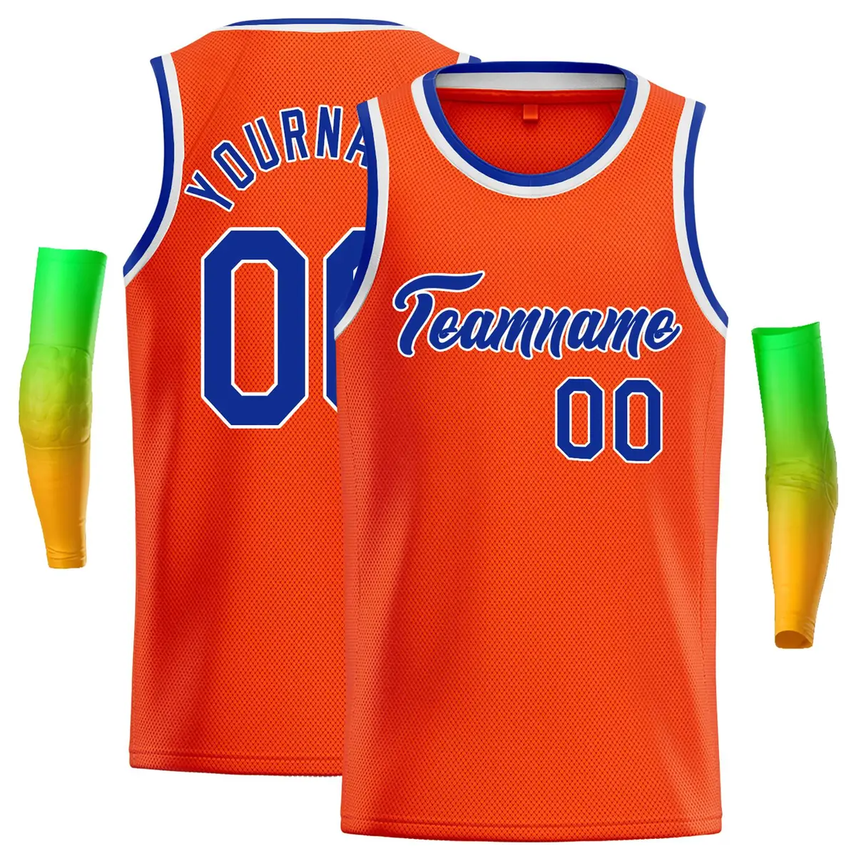 Orange Royal-White Classic Casual Basketball Jersey