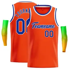 Orange Royal-White Classic Casual Basketball Jersey 1