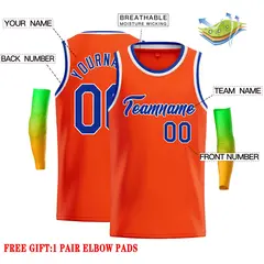 Orange Royal-White Classic Casual Basketball Jersey 2