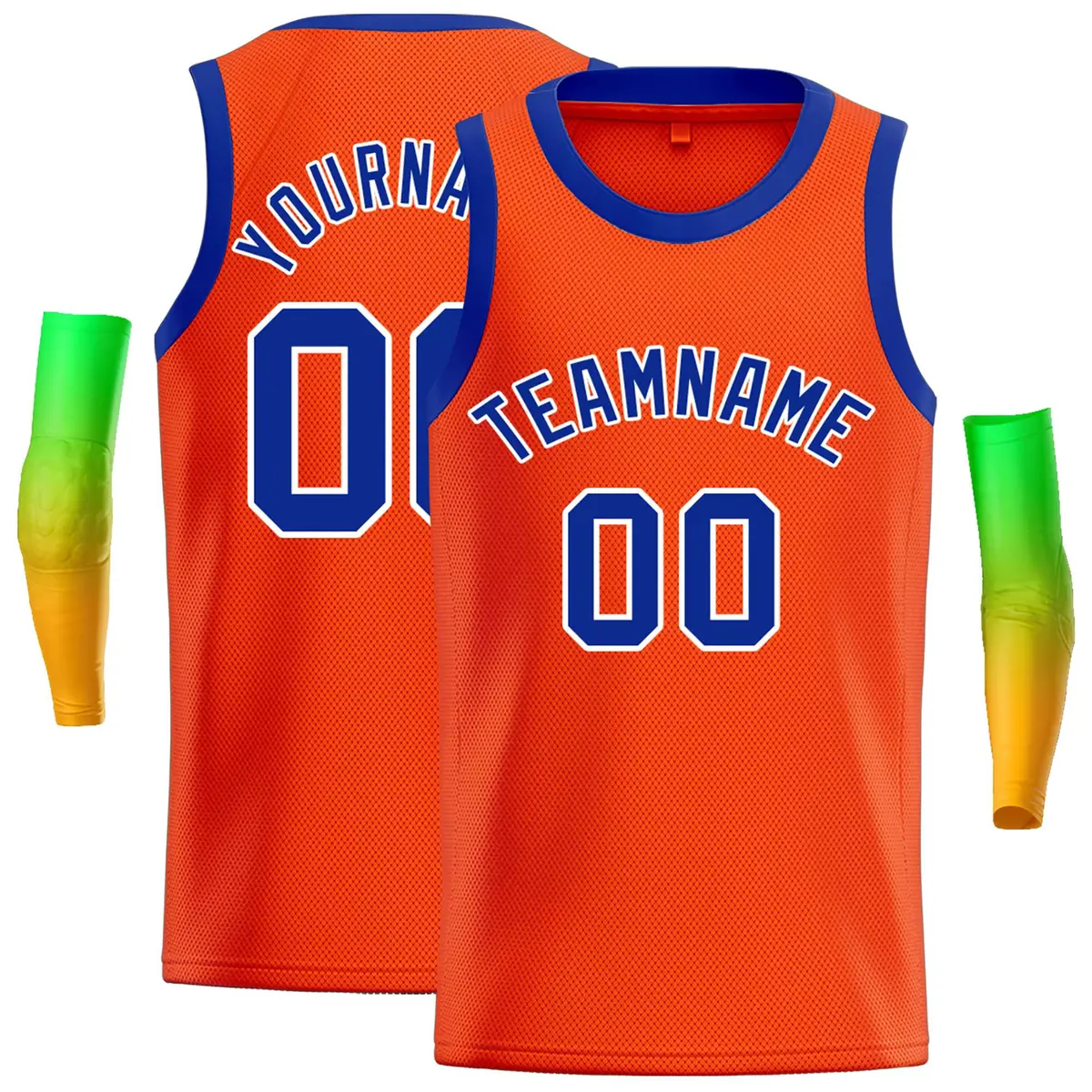 Orange Royal-White Classic Casual Basketball Jersey