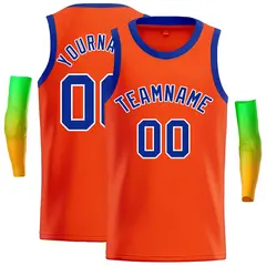 Orange Royal-White Classic Casual Basketball Jersey