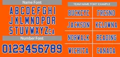 Orange Royal-White Classic Mesh Authentic Football Jersey 3