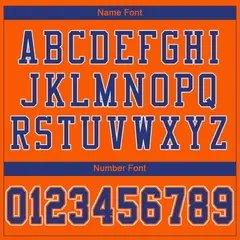 Orange Royal-White Classic Mesh Authentic Football Jersey 3