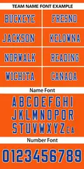 Orange Royal-White Classic Mesh Authentic Football Jersey 3