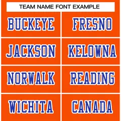 Orange Royal-White Classic Style Authentic Football Jersey 3