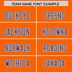 Orange Royal-White Color Block Raglan Sleeves Football Jersey 3