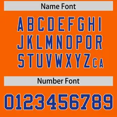 Orange Royal-White Color Block Raglan Sleeves Football Jersey 4