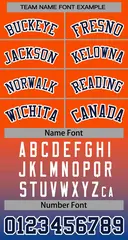 Orange Royal-White Gradient Stripe Fashion Baseball Jersey 3