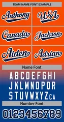 Orange Royal-White Gradient Stripe Fashion Baseball Jersey 3