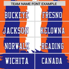 Orange Royal White Graffiti Pattern Flag Football Jersey 3