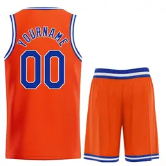 Orange Royal-White Heal Basketball Jersey Uniform Set 2