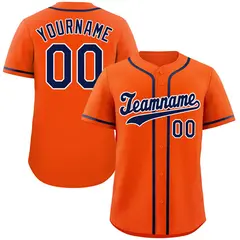Orange Royal White Hook Classic Authentic Baseball Jersey 1