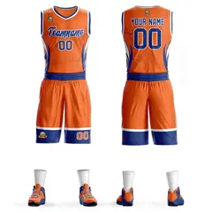 Orange Royal-White Lightning Graffiti Basketball Jersey