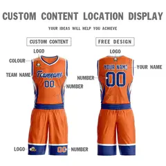 Orange Royal-White Lightning Graffiti Basketball Jersey 3