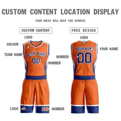Orange Royal-White Lightning Graffiti Basketball Jersey 3