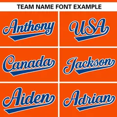 Orange Royal-White Side Two-Tone Authentic Baseball Jersey 3