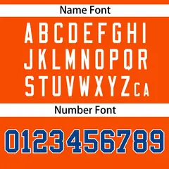 Orange Royal-White Side Two-Tone Authentic Baseball Jersey 4