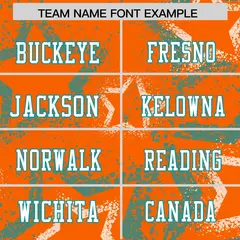 Orange Royal-White Star Pattern Authentic Football Jersey 3