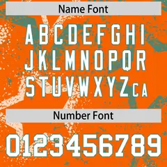 Orange Royal-White Star Pattern Authentic Football Jersey 4