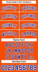 Orange Royal-White Striped Sleeveless Baseball Jersey 5