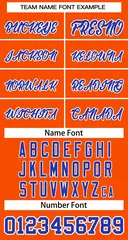 Orange Royal-White Striped Sleeveless Baseball Jersey 5