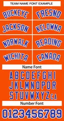 Orange Royal-White Striped Sleeveless Baseball Jersey 5