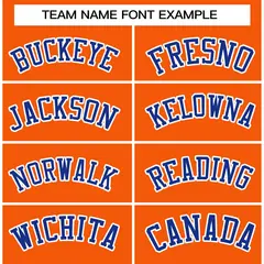 Orange Royal-White Varsity Full-Snap Letterman Jacket 3
