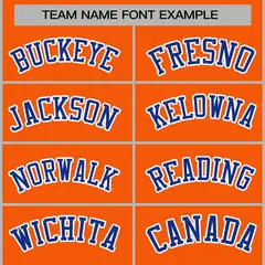 Orange Royal-White Varsity Full-Snap Letterman Jacket 5