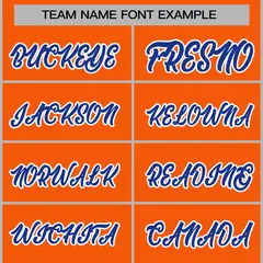 Orange Royal-White Varsity Full-Snap Letterman Jacket 5