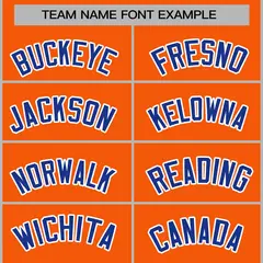 Orange Royal-White Varsity Full-Snap Letterman Jacket 5