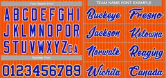 Orange Royal-Yellow Stripe Fashion Baseball Jersey 3