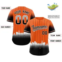 Orange San-Francisco City Silhouette Baseball Jersey 2