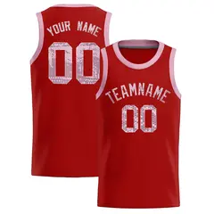 Orange Sequined Trim Athletic Basketball Jersey 1