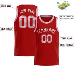 Orange Sequined Trim Athletic Basketball Jersey 2