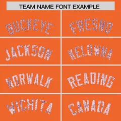 Orange Sequined Trim Athletic Basketball Jersey 3